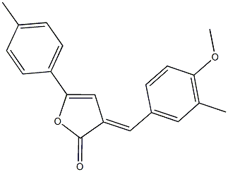 3-(4-methoxy-3-methylbenzylidene)-5-(4-methylphenyl)-2(3H)-furanone Struktur