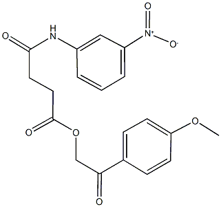 2-(4-methoxyphenyl)-2-oxoethyl 4-{3-nitroanilino}-4-oxobutanoate Struktur