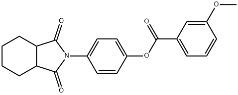 4-(1,3-dioxooctahydro-2H-isoindol-2-yl)phenyl 3-methoxybenzoate,348123-32-0,结构式