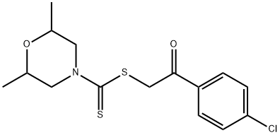 2-(4-chlorophenyl)-2-oxoethyl 2,6-dimethyl-4-morpholinecarbodithioate,348131-34-0,结构式