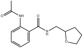 2-(acetylamino)-N-(tetrahydro-2-furanylmethyl)benzamide Structure