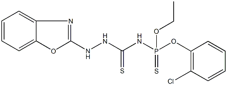 O-(2-chlorophenyl) O-ethyl [2-(1,3-benzoxazol-2-yl)hydrazino]carbothioylamidothiophosphate Structure