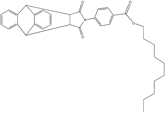 decyl 4-(16,18-dioxo-17-azapentacyclo[6.6.5.0~2,7~.0~9,14~.0~15,19~]nonadeca-2,4,6,9,11,13-hexaen-17-yl)benzoate Structure
