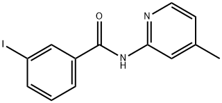 3-iodo-N-(4-methyl-2-pyridinyl)benzamide Struktur