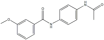 N-[4-(acetylamino)phenyl]-3-methoxybenzamide Struktur