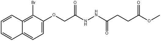 methyl 4-(2-{[(1-bromo-2-naphthyl)oxy]acetyl}hydrazino)-4-oxobutanoate,349469-23-4,结构式
