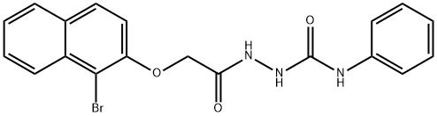 2-{[(1-bromo-2-naphthyl)oxy]acetyl}-N-phenylhydrazinecarboxamide,349469-49-4,结构式
