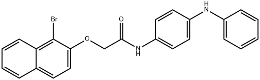 N-(4-anilinophenyl)-2-[(1-bromo-2-naphthyl)oxy]acetamide,349475-02-1,结构式