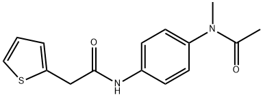 N-{4-[acetyl(methyl)amino]phenyl}-2-(2-thienyl)acetamide Structure