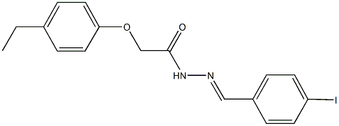 2-(4-ethylphenoxy)-N'-(4-iodobenzylidene)acetohydrazide Struktur