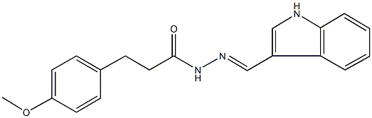 N'-(1H-indol-3-ylmethylene)-3-(4-methoxyphenyl)propanohydrazide Struktur