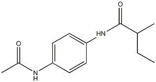 N-[4-(acetylamino)phenyl]-2-methylbutanamide Struktur