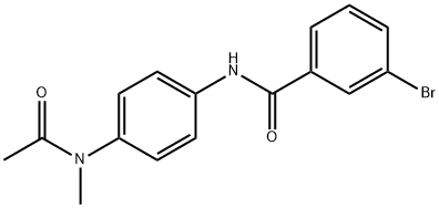 N-{4-[acetyl(methyl)amino]phenyl}-3-bromobenzamide Structure