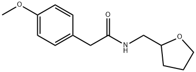 2-(4-methoxyphenyl)-N-(tetrahydro-2-furanylmethyl)acetamide Struktur