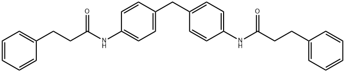 3-phenyl-N-(4-{4-[(3-phenylpropanoyl)amino]benzyl}phenyl)propanamide Struktur