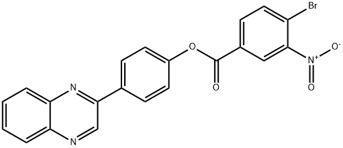 4-(2-quinoxalinyl)phenyl 4-bromo-3-nitrobenzoate Structure