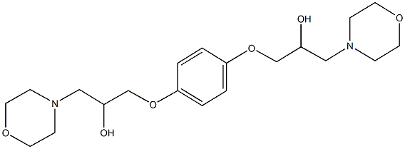 1-{4-[2-hydroxy-3-(4-morpholinyl)propoxy]phenoxy}-3-(4-morpholinyl)-2-propanol,34972-11-7,结构式