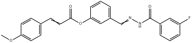 3-[2-(3-fluorobenzoyl)carbohydrazonoyl]phenyl 3-(4-methoxyphenyl)acrylate|