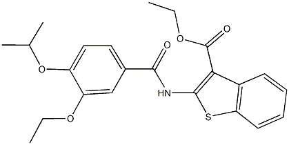 ethyl 2-[(3-ethoxy-4-isopropoxybenzoyl)amino]-1-benzothiophene-3-carboxylate Structure