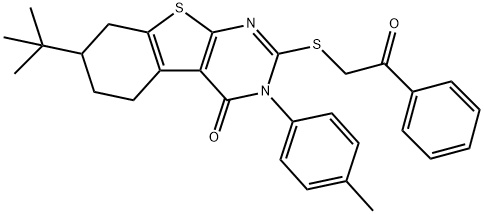 7-tert-butyl-3-(4-methylphenyl)-2-[(2-oxo-2-phenylethyl)sulfanyl]-5,6,7,8-tetrahydro[1]benzothieno[2,3-d]pyrimidin-4(3H)-one|