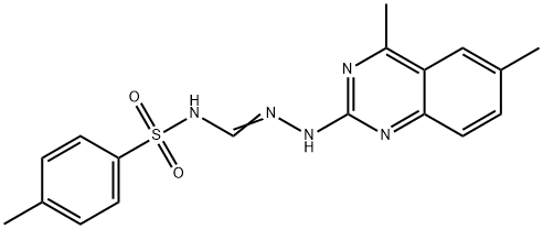N-{amino[(4,6-dimethyl-2-quinazolinyl)amino]methylene}-4-methylbenzenesulfonamide Structure