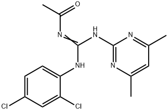 N''-acetyl-N-(2,4-dichlorophenyl)-N'-(4,6-dimethyl-2-pyrimidinyl)guanidine Structure