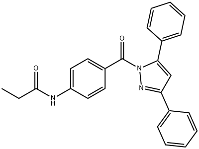 N-{4-[(3,5-diphenyl-1H-pyrazol-1-yl)carbonyl]phenyl}propanamide,351331-99-2,结构式