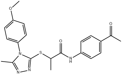 N-(4-acetylphenyl)-2-{[4-(4-methoxyphenyl)-5-methyl-4H-1,2,4-triazol-3-yl]sulfanyl}propanamide Struktur