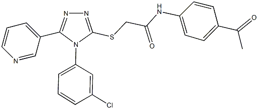 N-(4-acetylphenyl)-2-{[4-(3-chlorophenyl)-5-(3-pyridinyl)-4H-1,2,4-triazol-3-yl]sulfanyl}acetamide Structure