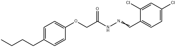 2-(4-butylphenoxy)-N'-(2,4-dichlorobenzylidene)acetohydrazide Structure
