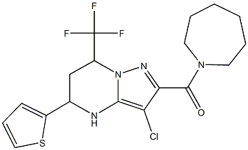 351438-75-0 2-(1-azepanylcarbonyl)-3-chloro-5-(2-thienyl)-7-(trifluoromethyl)-4,5,6,7-tetrahydropyrazolo[1,5-a]pyrimidine
