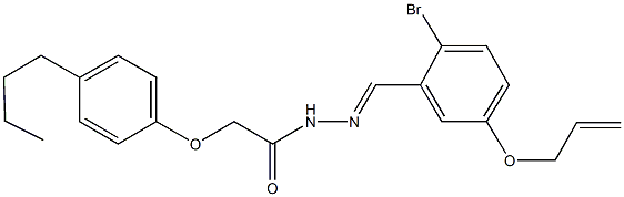 N'-[5-(allyloxy)-2-bromobenzylidene]-2-(4-butylphenoxy)acetohydrazide 结构式