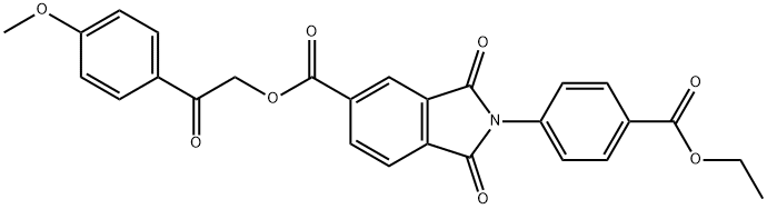 351496-81-6 2-(4-methoxyphenyl)-2-oxoethyl 2-[4-(ethoxycarbonyl)phenyl]-1,3-dioxo-5-isoindolinecarboxylate