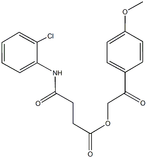 2-(4-methoxyphenyl)-2-oxoethyl 4-(2-chloroanilino)-4-oxobutanoate Structure
