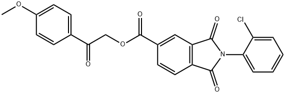 2-(4-methoxyphenyl)-2-oxoethyl 2-(2-chlorophenyl)-1,3-dioxo-5-isoindolinecarboxylate|