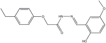 351866-30-3 2-(4-ethylphenoxy)-N'-(2-hydroxy-5-methoxybenzylidene)acetohydrazide