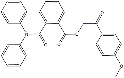 2-(4-methoxyphenyl)-2-oxoethyl 2-[(diphenylamino)carbonyl]benzoate Struktur