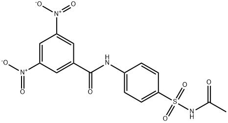 N-{4-[(acetylamino)sulfonyl]phenyl}-3,5-dinitrobenzamide Structure
