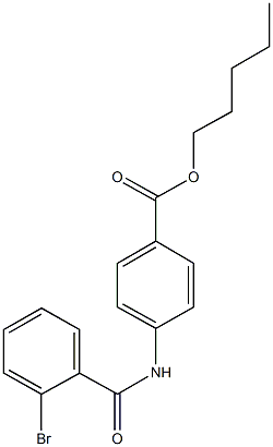 pentyl 4-[(2-bromobenzoyl)amino]benzoate Struktur