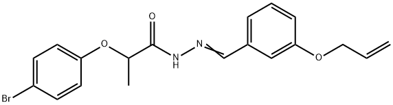 N'-[3-(allyloxy)benzylidene]-2-(4-bromophenoxy)propanohydrazide 结构式