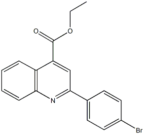 ethyl 2-(4-bromophenyl)-4-quinolinecarboxylate Structure