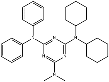 N~2~,N~2~-dicyclohexyl-N~4~,N~4~-dimethyl-N~6~,N~6~-diphenyl-1,3,5-triazine-2,4,6-triamine,351988-04-0,结构式
