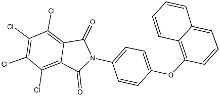 4,5,6,7-tetrachloro-2-[4-(1-naphthyloxy)phenyl]-1H-isoindole-1,3(2H)-dione Struktur