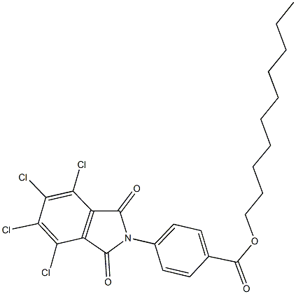 decyl 4-(4,5,6,7-tetrachloro-1,3-dioxo-1,3-dihydro-2H-isoindol-2-yl)benzoate Struktur