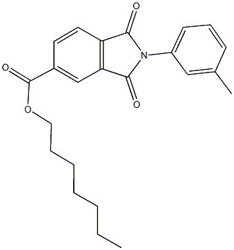 351992-67-1 heptyl 2-(3-methylphenyl)-1,3-dioxoisoindoline-5-carboxylate