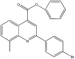 phenyl 2-(4-bromophenyl)-8-methyl-4-quinolinecarboxylate Struktur