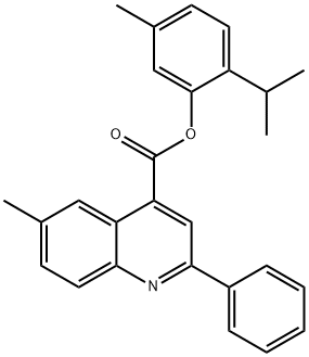 351993-17-4 2-isopropyl-5-methylphenyl 6-methyl-2-phenyl-4-quinolinecarboxylate