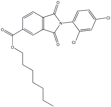heptyl 2-(2,4-dichlorophenyl)-1,3-dioxoisoindoline-5-carboxylate Structure
