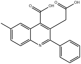 3-(carboxymethyl)-6-methyl-2-phenyl-4-quinolinecarboxylic acid|