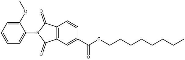 octyl 2-(2-methoxyphenyl)-1,3-dioxoisoindoline-5-carboxylate Structure